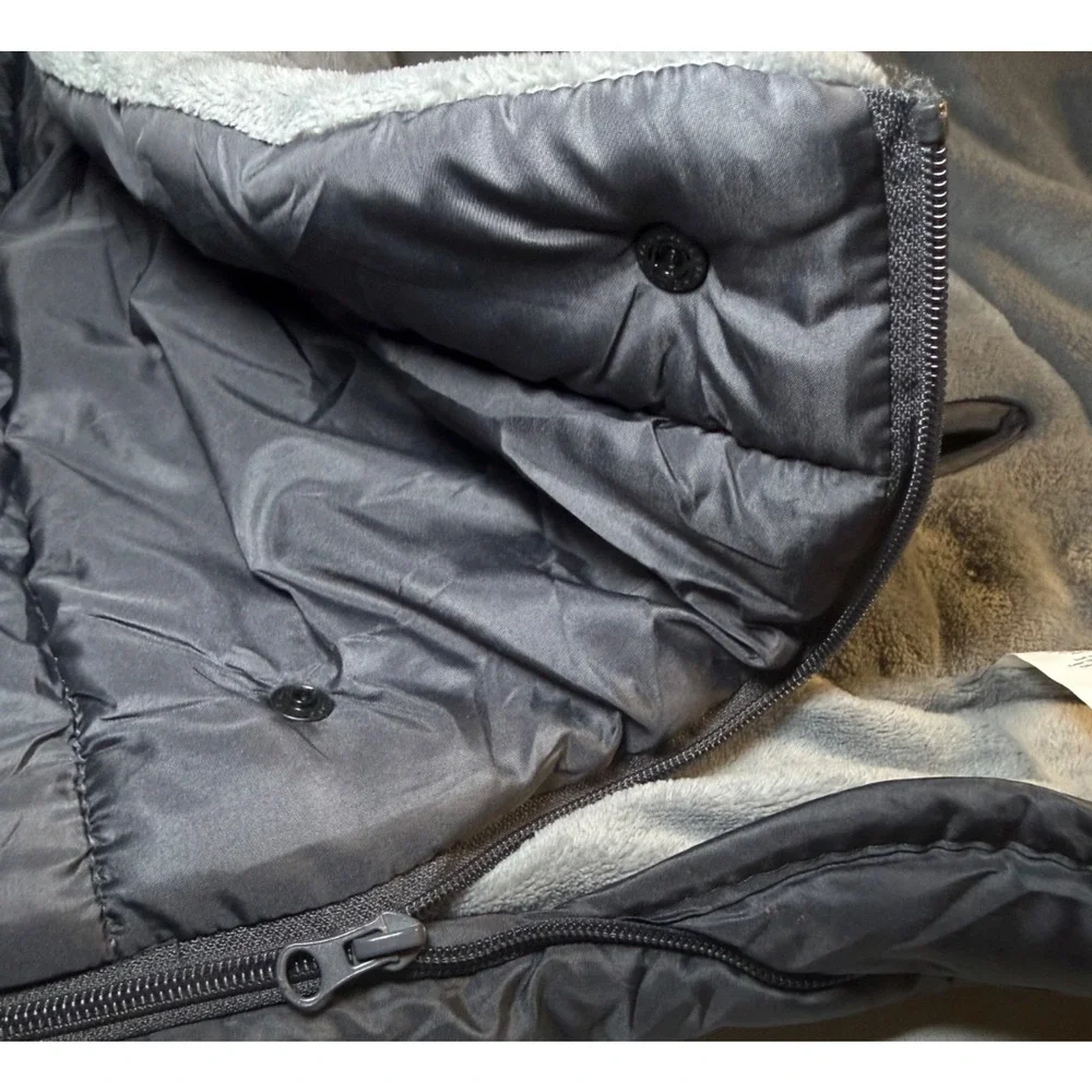 Orzbow Fleece Footmuff Gray Winter Full Zip for Infant Toddler Strollers